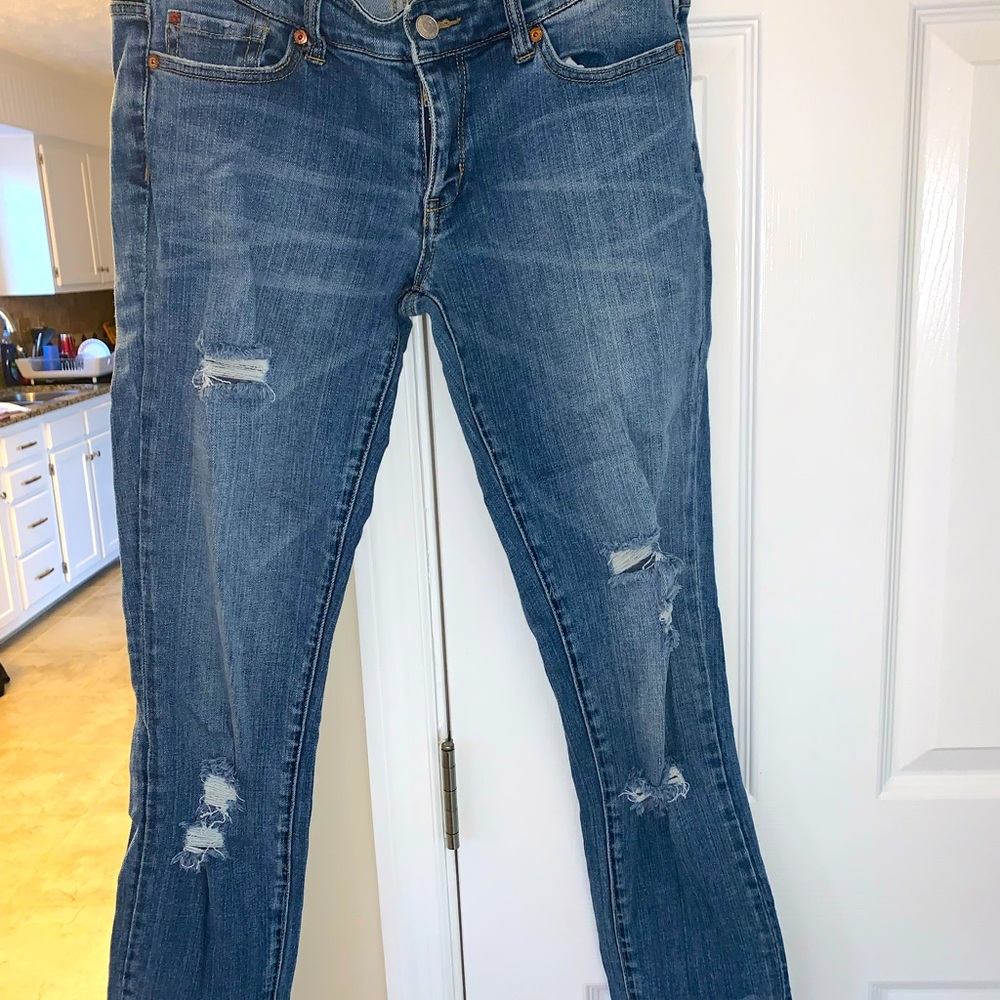 Seven skinny leg torn denim jeans